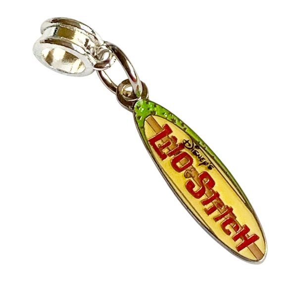 Disney Lilo & Stitch European Slider Bead Charm Surfboard Aulani Hawaii Ohana - Picture 1 of 8